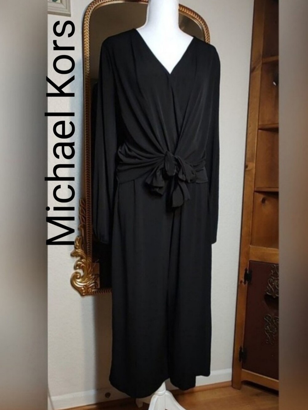 NWT Michael Kors Jumpsuit With Tie Front Retail $155.00